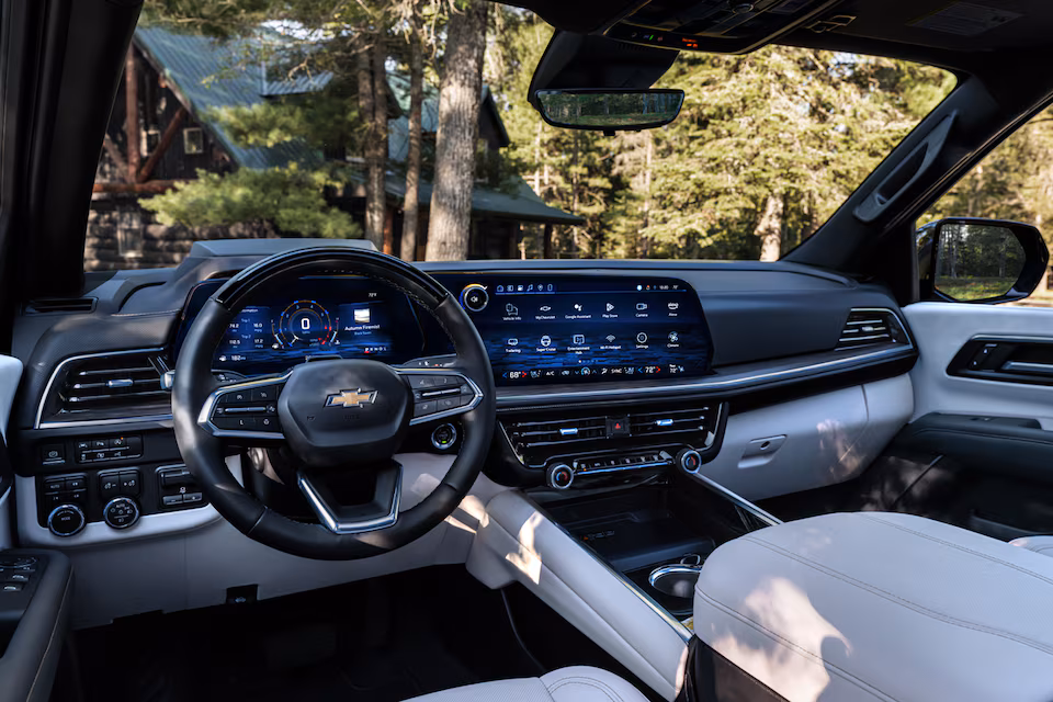 Interior of the Executive SUV, rear passenger cabin