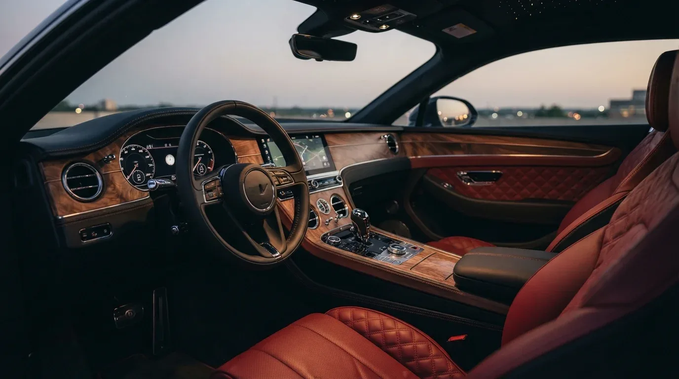 Interior of the Executive Mid-Size SUV, rear passenger cabin