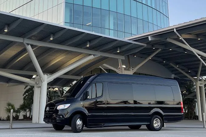 Interior detail of the Executive Sprinter — seating and finish