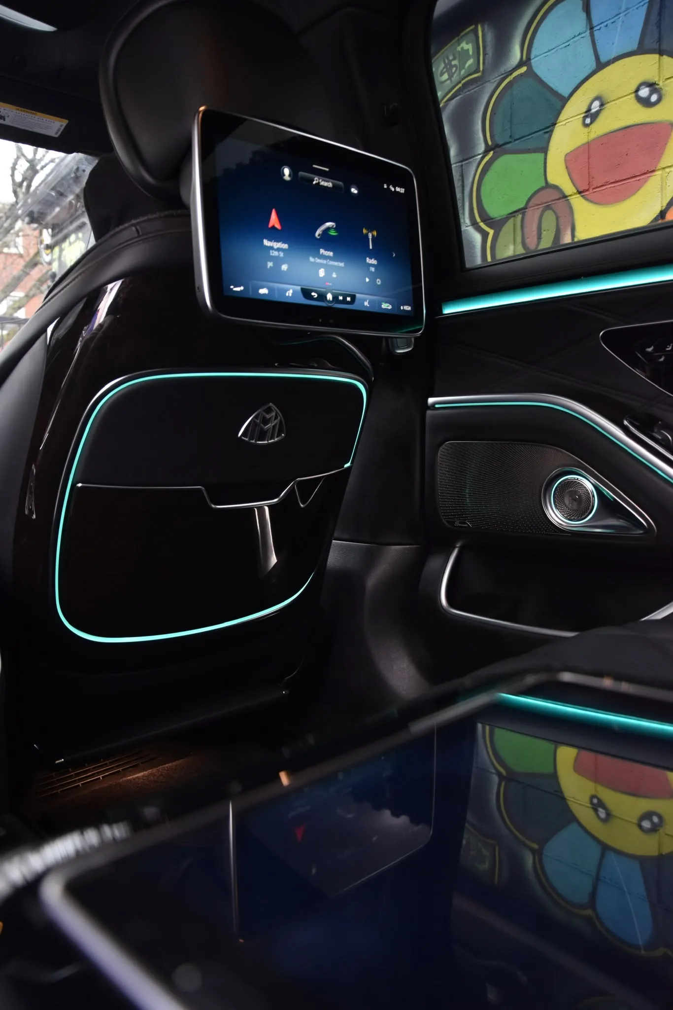 Interior of the Maybach, rear passenger cabin