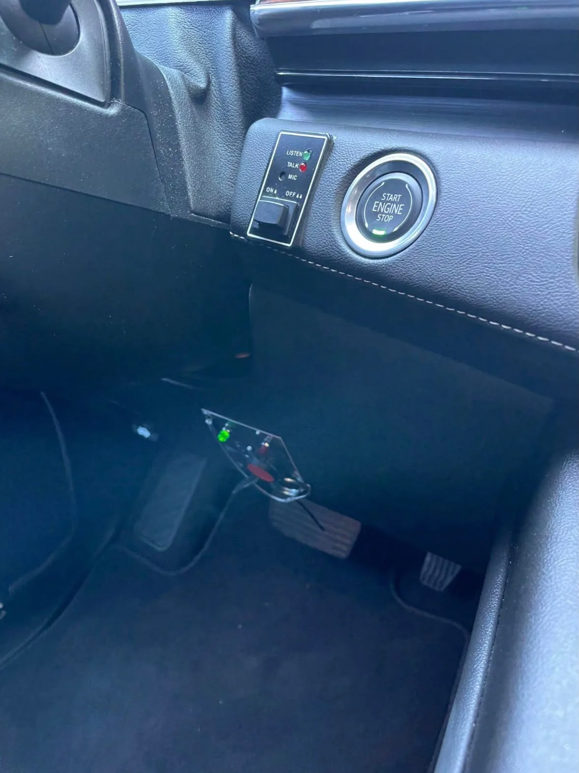 Armored Escalade — driver-to-cabin intercom and push-button start